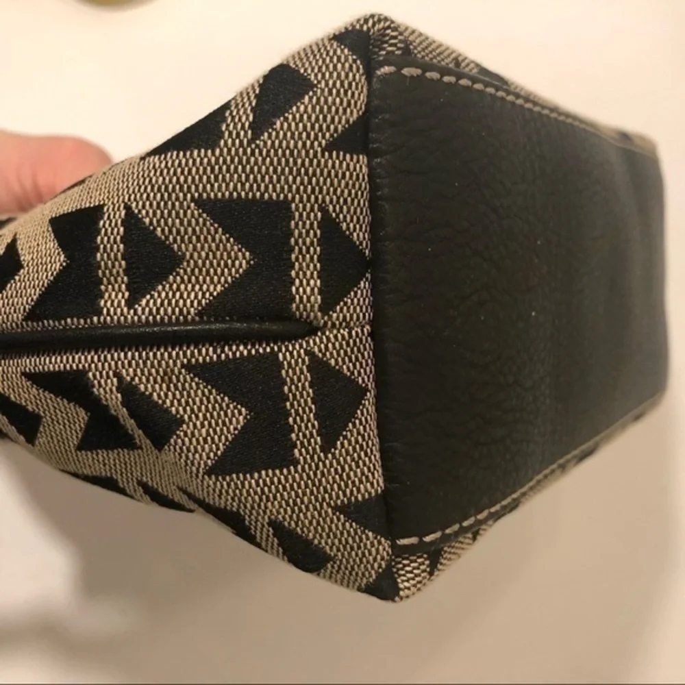 Michael Kors canvas leather mini bag baguette